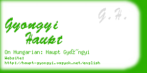 gyongyi haupt business card